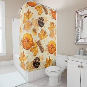 Watercolor Autumn Magic Vintage Scents Shower Curtain