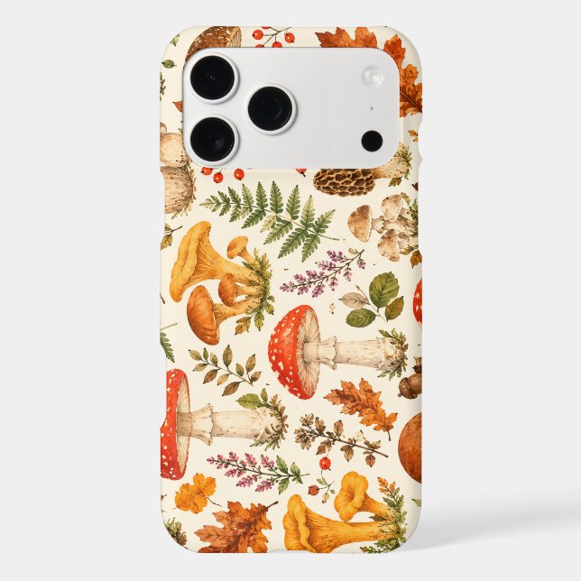 Watercolor Autumn Mushroom Pattern  (Back)