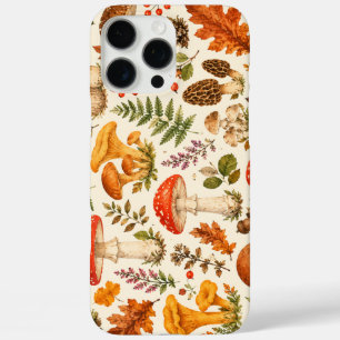 Watercolor Autumn Mushroom Pattern iPhone 16 Pro Max Case