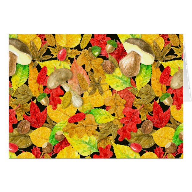 Watercolor autumn pattern (Front Horizontal)