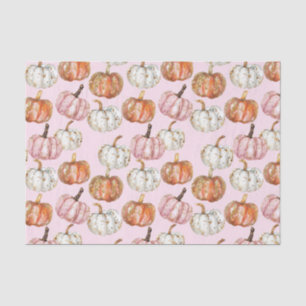 Watercolor Autumn Pumpkin Pattern Fall Decoupage Tissue Paper