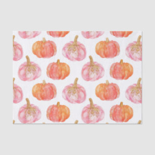 Watercolor Autumn Pumpkin Pattern Fall Decoupage Tissue Paper