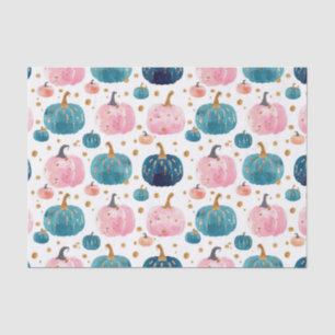 Watercolor Autumn Pumpkin Pattern Fall Decoupage Tissue Paper