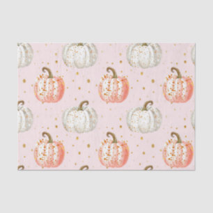 Watercolor Autumn Pumpkin Pattern Fall Decoupage Tissue Paper