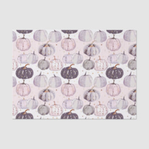 Watercolor Autumn Pumpkin Pattern Fall Decoupage Tissue Paper