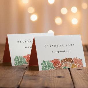 Watercolor Autumn Trees Thanksgiving Place Card