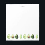 Watercolor Avocado Garland Personalized Notepad<br><div class="desc">Customizable notepad featuring watercolor avocado and avocado slices.  This avocado notepad will be perfect as a personalized gift. Personalize by adding a name or short phrase.</div>