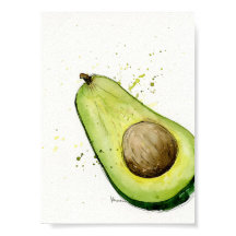Watercolor Avocado kitchen art