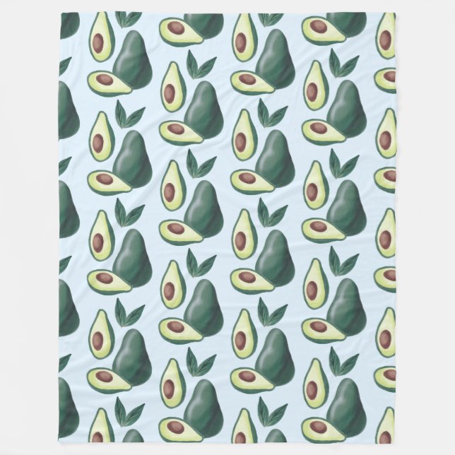 watercolor avocados blanket (Front)