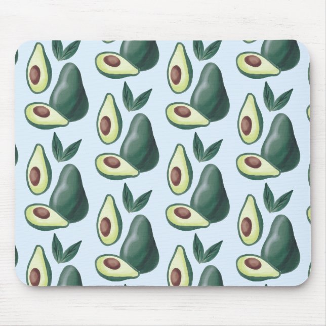 watercolor avocados mouse mat (Front)