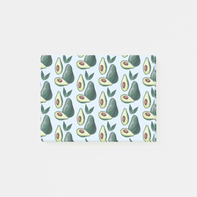 watercolor avocados post-it notes (Front)