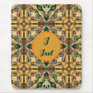 Watercolor Azulejo Spanish Personalized Tile Mouse Mat