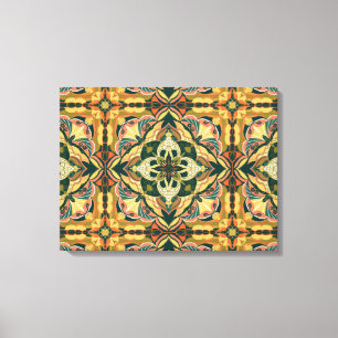 Watercolor Azulejo Spanish Tile Canvas Print