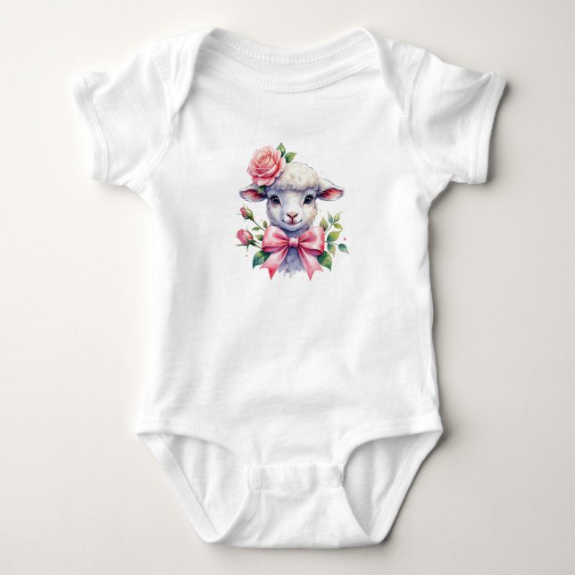 Watercolor  baby bodysuit (Front)