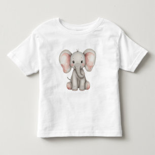Watercolor Baby Elephant Toddler T-Shirt