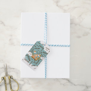 Watercolor Baby Giraffe, Safari Animals Birthday Gift Tags