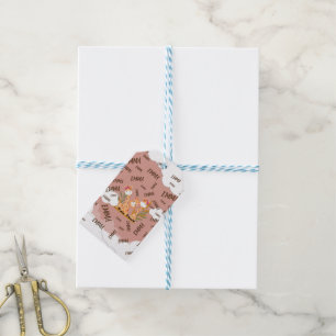 Watercolor Baby Giraffe, Safari Animals Birthday Gift Tags