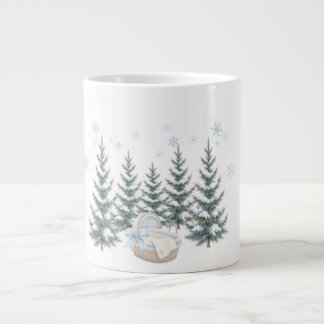 Watercolor Baby it is cold outside baby shower Large Coffee Mug
