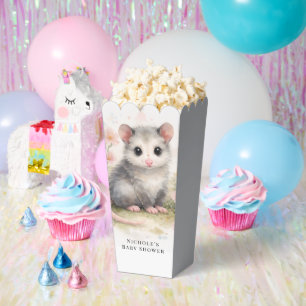 Watercolor Baby Possum Baby Shower  Favour Box