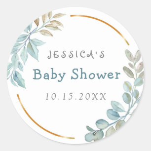 Watercolor Baby Shower Favour Tags
