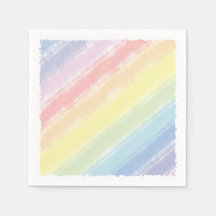 Watercolor Baby Shower Pastel Rainbow 