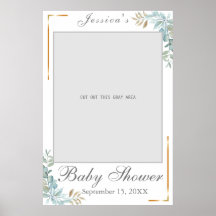 Watercolor Baby Shower Photo Prop Poster
