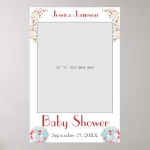Watercolor Baby Shower Photo Prop Poster