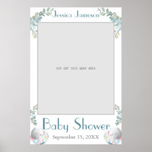 Watercolor Baby Shower Photo Prop Poster