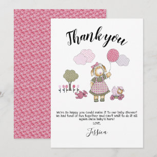 Watercolor Baby Shower Thank You Card
