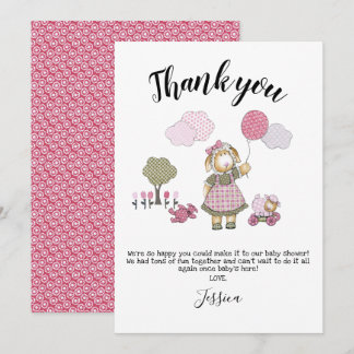 Watercolor Baby Shower Thank You Card