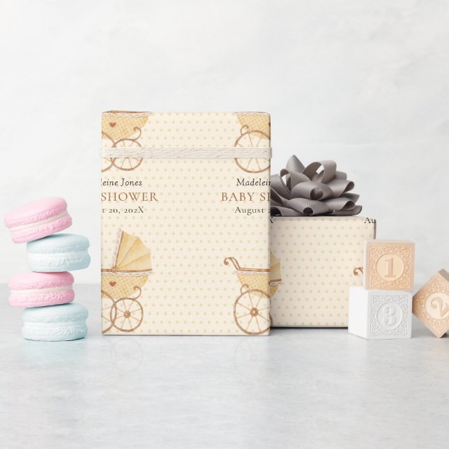 Watercolor Baby Shower Wrapping Paper (Baby Shower)