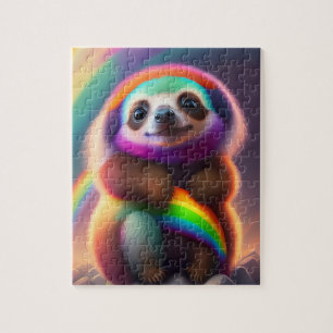 Watercolor Baby Sloth Jigsaw Puzzle