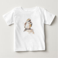 Watercolor Baby Sparrow with Ruffled Feathers