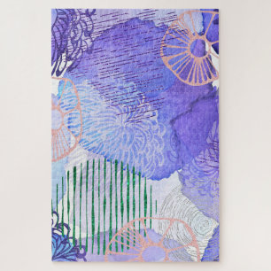 Watercolor Background And Glitter Jigsaw Puzzle