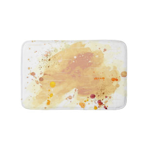 watercolor background bath mat