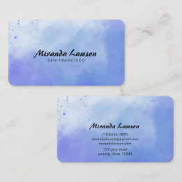 Watercolor background business card