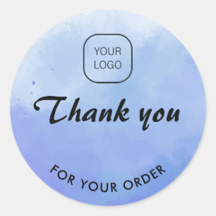 Watercolor background classic round sticker
