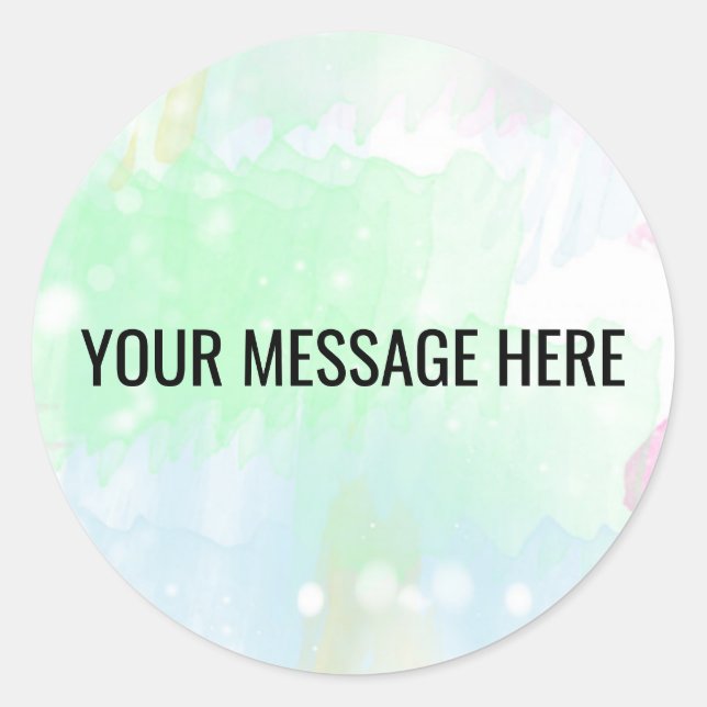 Watercolor background - Customise your own Classic Round Sticker (Front)