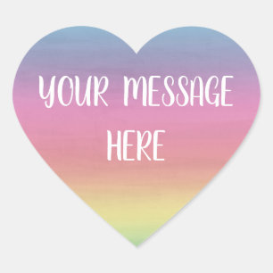 Watercolor background - Customise your own Heart Sticker