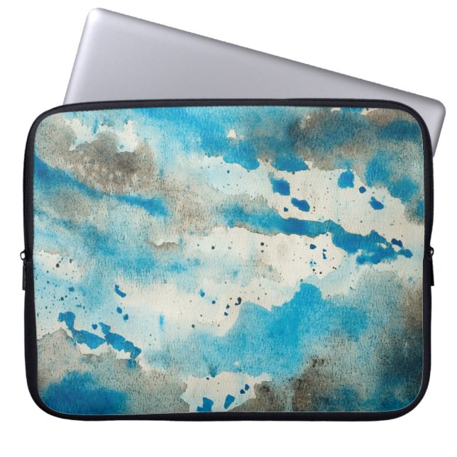 Watercolor background design laptop sleeve (Front)