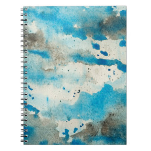 Watercolor background design notebook