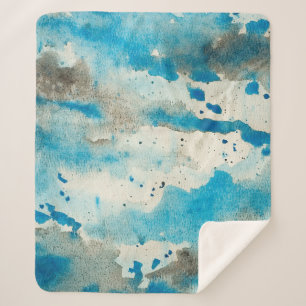 Watercolor background design sherpa blanket