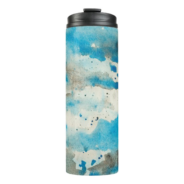 Watercolor background design thermal tumbler (Front)