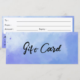 Watercolor background Gift Certificate