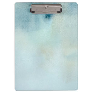 watercolor background in pastel blue and yellow clipboard