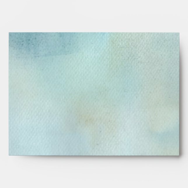 watercolor background in pastel blue and yellow envelope (Front)