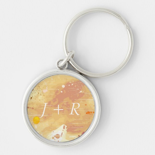 watercolor background key ring (Front)
