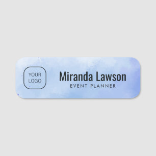 Watercolor background name tag