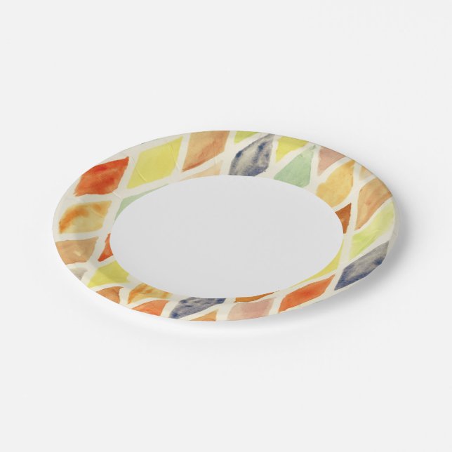 Watercolor background paper plate (Angled)