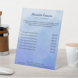 Watercolor background pedestal sign